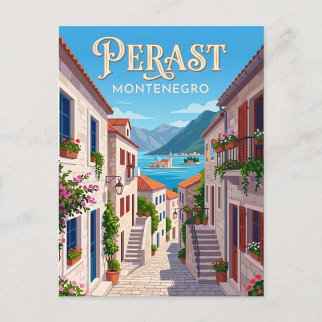 Perast Montenegro Postcard (Front)