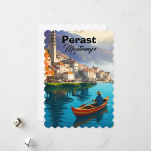 Perast Montenegro Travel Print, Perast Montenegro  Holiday Card