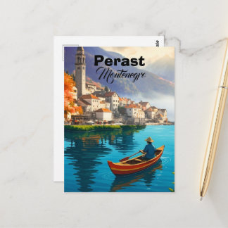 Perast Montenegro Travel Print, Perast Montenegro  Postcard