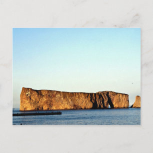 Perce Rock, Gaspe, Quebec, Canada rock formation Postcard