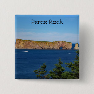 Percé Rock in the Gulf of the St. Lawrence 15 Cm Square Badge