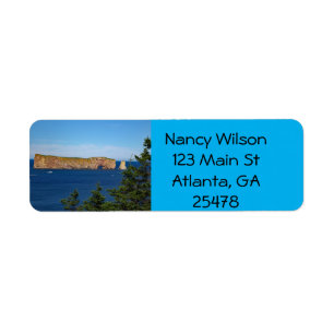 Percé Rock in the Gulf of the St. Lawrence Return Address Label