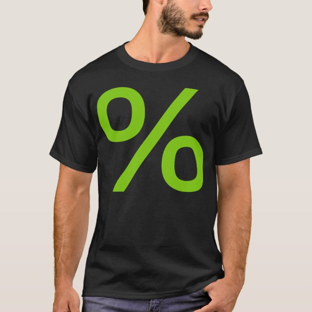 Percent - Martian Green T-Shirt (Front)