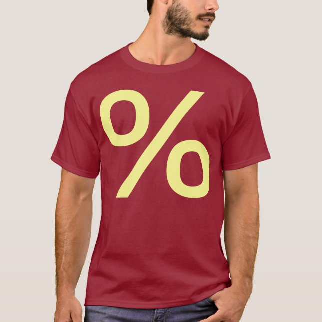 Percent - Pale Yellow T-Shirt (Front)