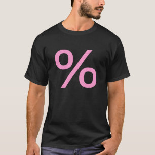 Percent (Small) - Pink T-Shirt