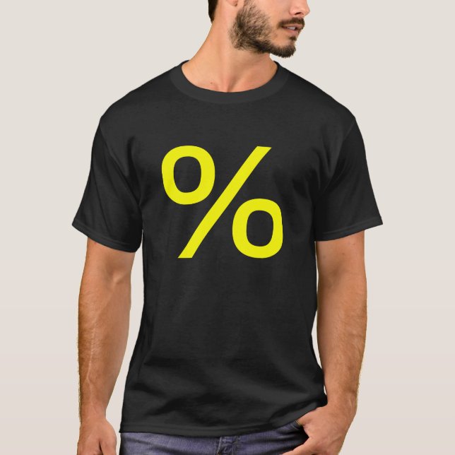 Percent (Small) - Yellow T-Shirt (Front)