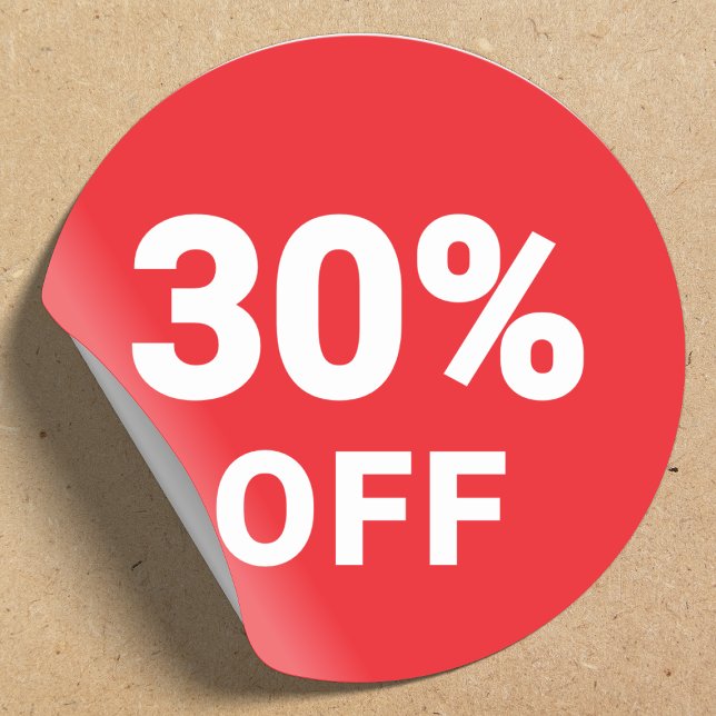 Percentage Discount Sticker | Promotional Sale Red (Creator Uploaded)