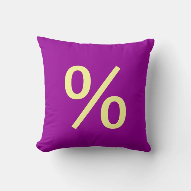 Percentage Symbol throw pillow (Front)