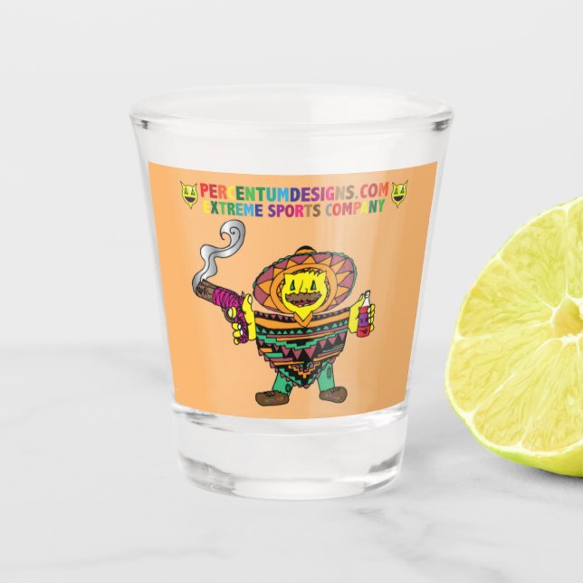 Percentum Mexican Shot Glass (Front)