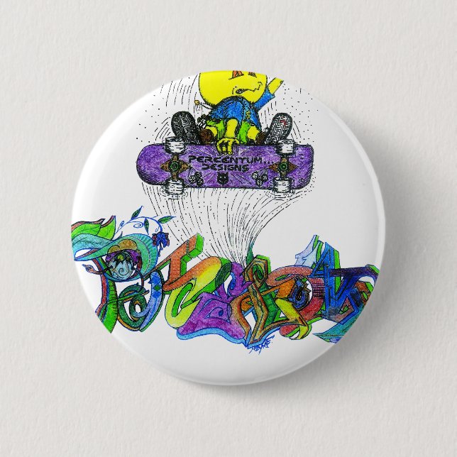 Percentum Ollie 6 Cm Round Badge (Front)