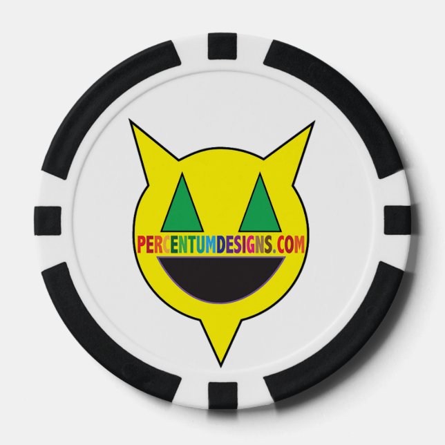 PERCENTUMDESIGNS.COM Classic Playing Cards Poker Chips (Front)