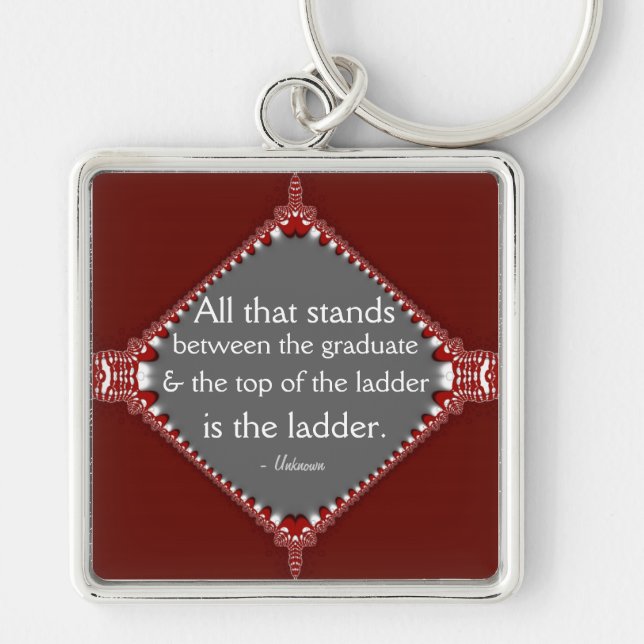 Perception : Motivational Quote Medallion Keychain (Front)
