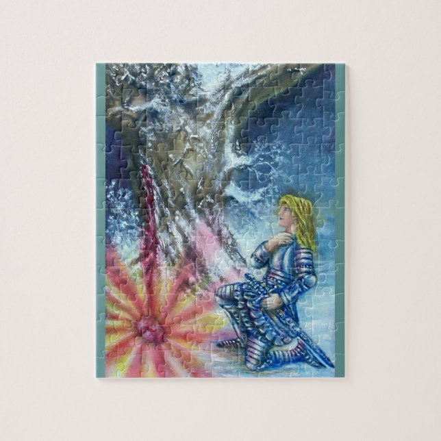 PERCEVAL AND VISION OF THE HOLY GRAIL JIGSAW PUZZLE (Vertical)