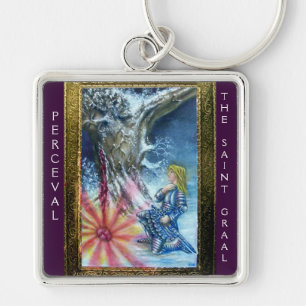 PERCEVAL AND VISION OF THE HOLY GRAIL KEY RING