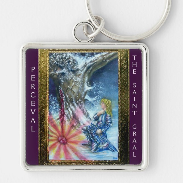 PERCEVAL AND VISION OF THE HOLY GRAIL KEY RING (Front)