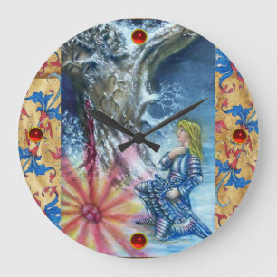 PERCEVAL AND VISION OF THE HOLY GRAIL LARGE CLOCK