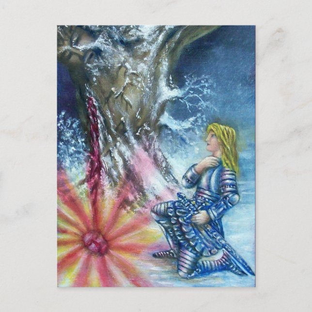 PERCEVAL AND VISION OF THE HOLY GRAIL POSTCARD (Front)