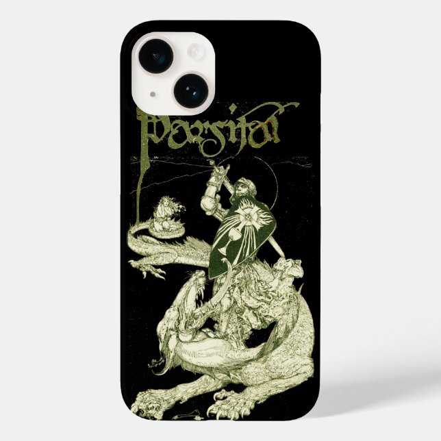 PERCEVAL FIGHTING DRAGON,QUEST HOLY GRAIL Fantasy Case-Mate iPhone Case (Back)