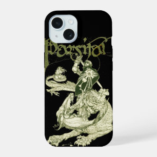 PERCEVAL FIGHTING DRAGON,QUEST HOLY GRAIL Fantasy iPhone 15 Case