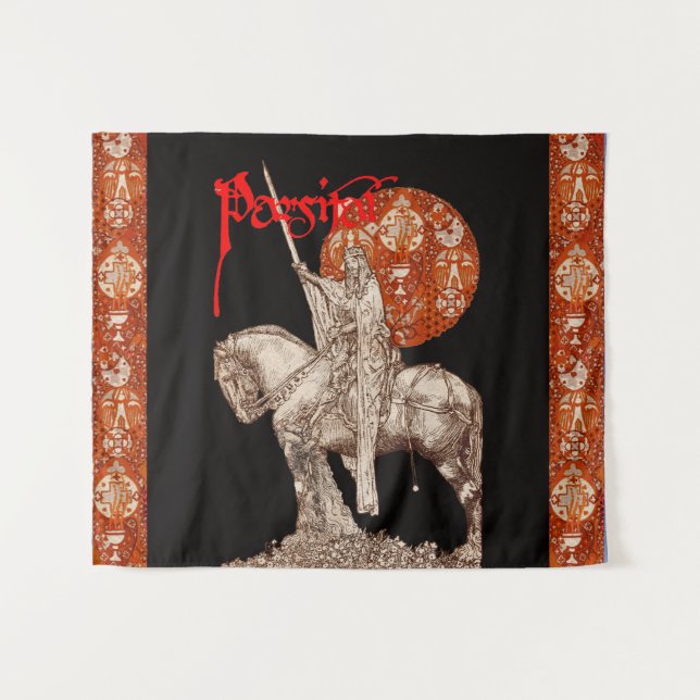 PERCEVAL LEGEND /QUEST OF THE HOLY GRAIL Fantasy Tapestry (Front (Horizontal))