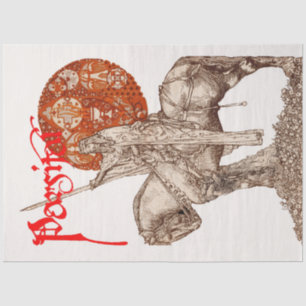 PERCEVAL LEGEND /QUEST OF THE HOLY GRAIL Red White Tissue Paper