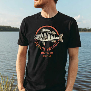 Perch Control Great Lakes Freshwater Fishing T-Shirt
