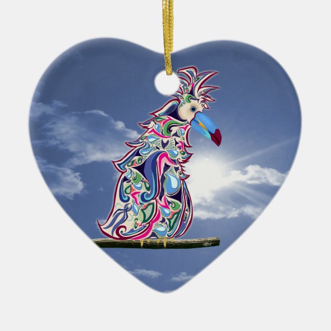 Perched Ceramic Tree Decoration (Front)