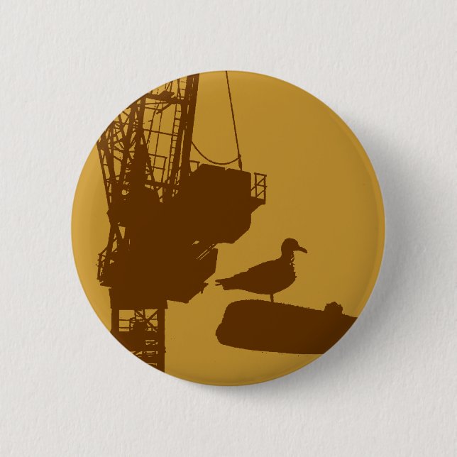 Perched on the Edge of the Future 6 Cm Round Badge (Front)