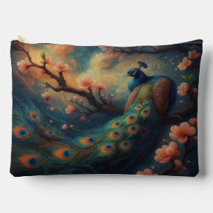 Perched Peacock Accessory Pouch