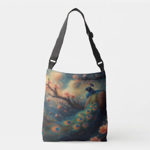 Perched Peacock Crossbody Bag