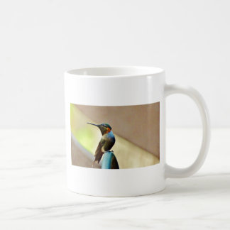 Perched Ruby and Green  little Hummingbird Coffee Mug