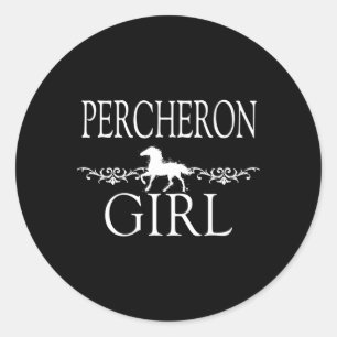 Percheron Horse Classic Round Sticker