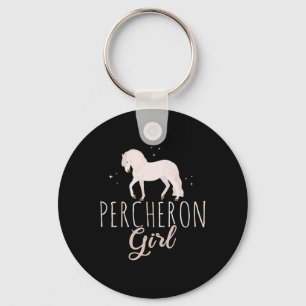 Percheron Horse Girl Horses Lover Horse Riding Hor Key Ring