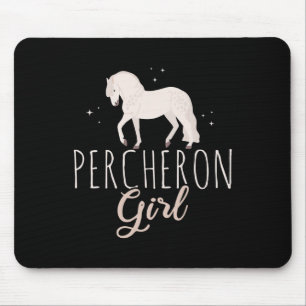 Percheron Horse Girl Horses Lover Horse Riding Hor Mouse Pad