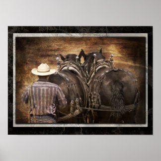 Percheron Team Digital Art Print
