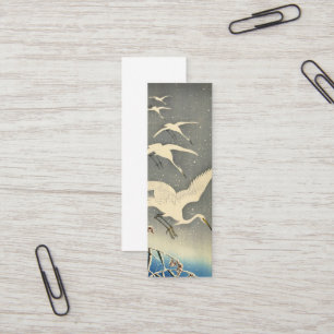 Perching Herons in Snow by Ohara Koson Mini Business Card