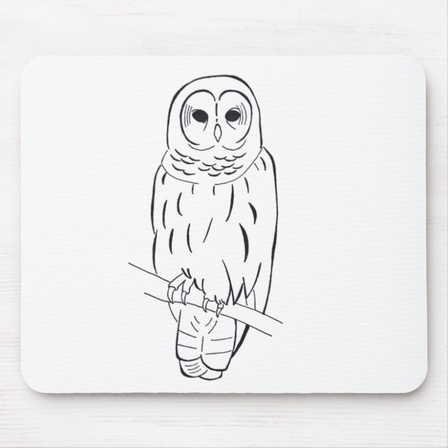 Perching Owl mousepad (Front)