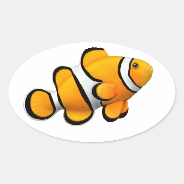 Percula Clown Anenome Fish Customisable Sticker (Front)