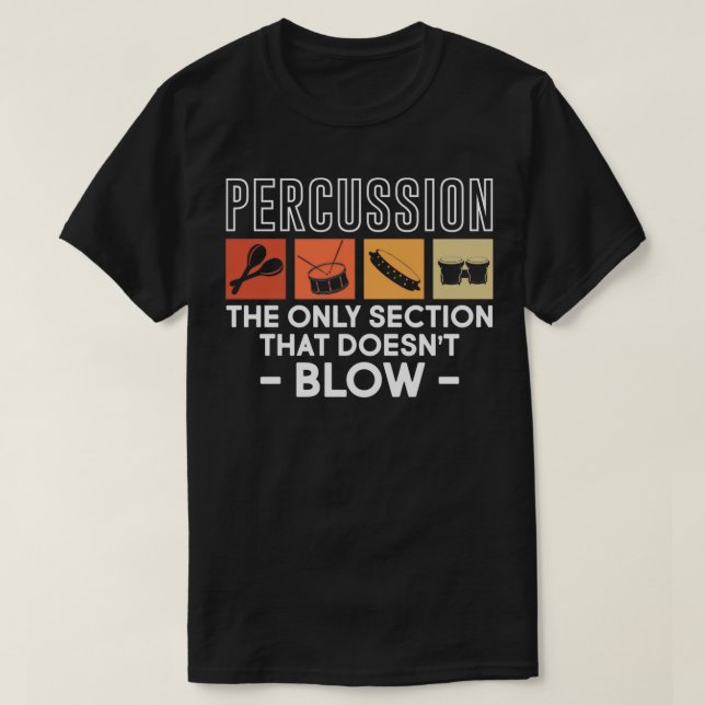 Percussion Drumline Band Camp Marching Band T-Shirt (Design Front)