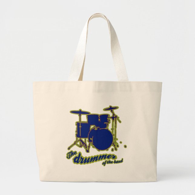 percussion drums ~ drummer large tote bag (Front)