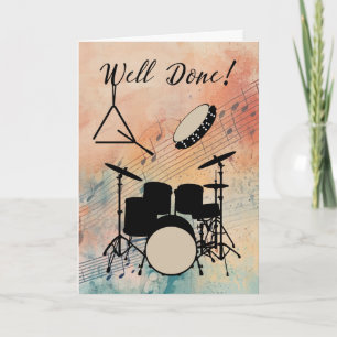 Percussion Drums Music Performance Congratulate Card