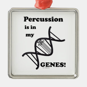 Percussion in my Genes Metal Tree Decoration