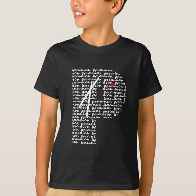 Percussion Letter P T-Shirt (Front)
