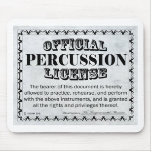 Percussion License Mouse Pad