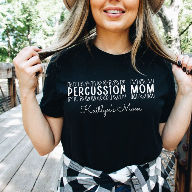 Percussion Marching Band Mum Customisable T-Shirt (Percussion Marching Band Mom Customizable T-Shirt
)