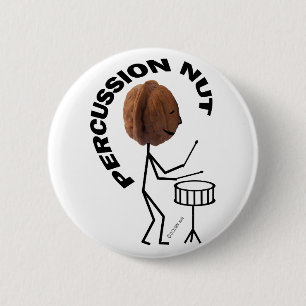 Percussion Nut 6 Cm Round Badge