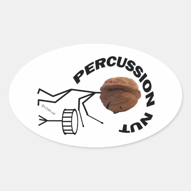 Percussion Nut Oval Sticker (Front)