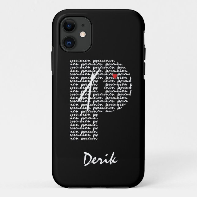 Percussion Text Letter P  Case-Mate iPhone Case (Back)