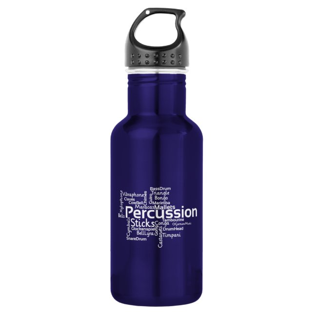 Percussion Word Cloud 532 Ml Water Bottle (Front)