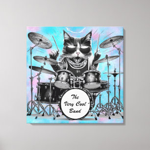 *~ Percussionist Cool Cat DRUMMER AP91 Customise Canvas Print